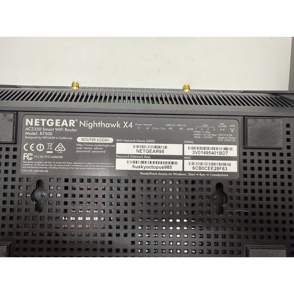Netgear Nighthawk X4 R7500 2330 Mbps 4-Port Gb Wireless N Router Fast Games Test - Picture 3 of 16